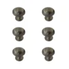 Zinc Alloy Nickel Effect Oval Furniture Knob, Pack Of 6 -WoodDepot Shop zinc alloy nickel effect oval furniture knob pack of 605167104 02c