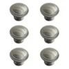 Zinc Alloy Nickel Effect Ring Furniture Knob (Dia)30mm, Pack Of 6 -WoodDepot Shop zinc alloy nickel effect ring furniture knob dia 30mm pack of 605166930 02c