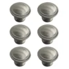 Zinc Alloy Nickel Effect Round Furniture Knob (Dia)35mm, Pack Of 6 -WoodDepot Shop zinc alloy nickel effect round furniture knob dia 35mm pack of 605166978 02c