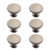 Zinc Alloy Nickel Effect Round Furniture Knob (Dia)38mm, Pack Of 6 -WoodDepot Shop zinc alloy nickel effect round furniture knob dia 38mm pack of 605166909 02c